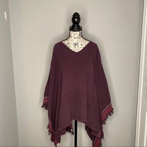 Roots O/S Purple Poncho